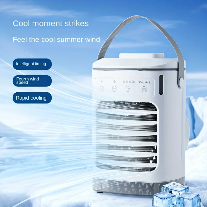 Usb Desk Fan - Portable mini air conditioner with 4-speed