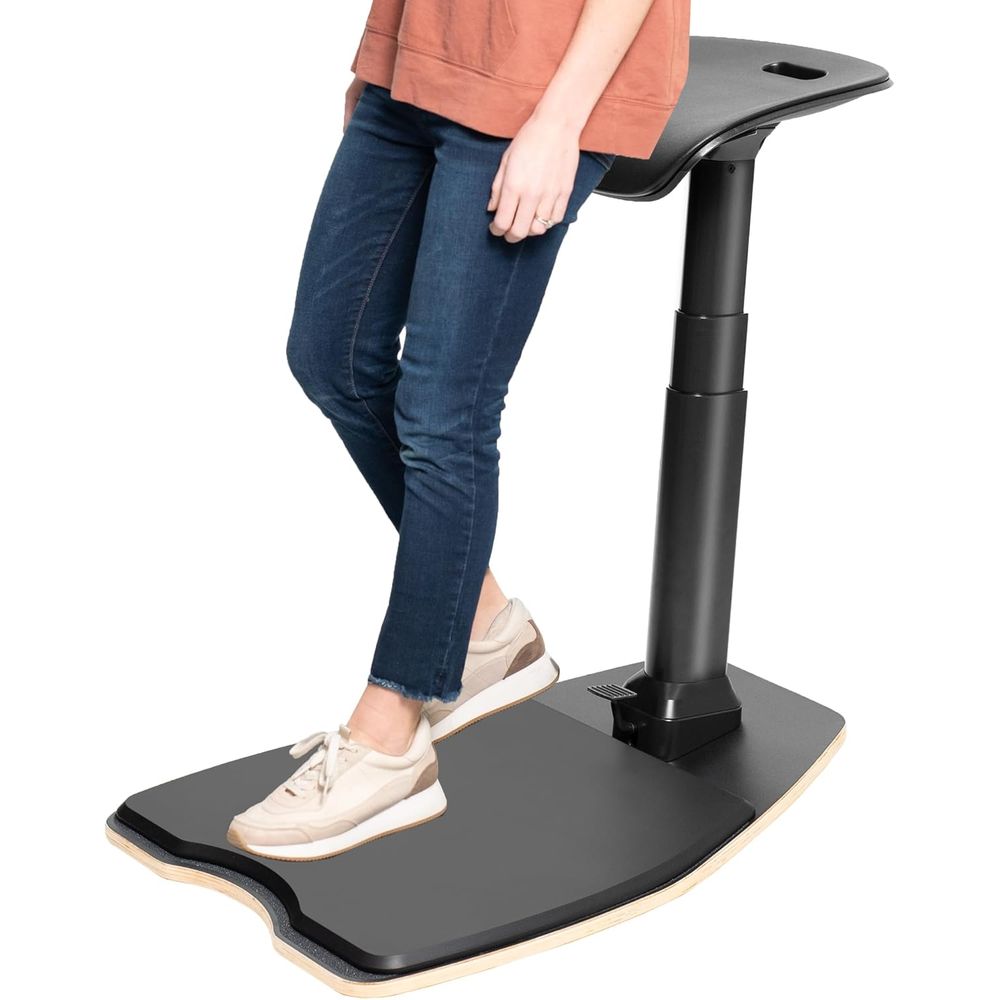 Home Office Ergonomics - Anti-Fatigue Mat Leaning Perch Chair, Adjustable