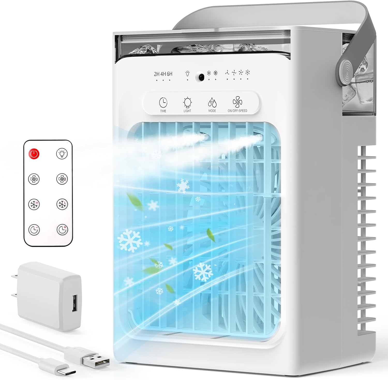 Usb Desk Fan - Mini Personal Evaporative Cooler, Portable AC