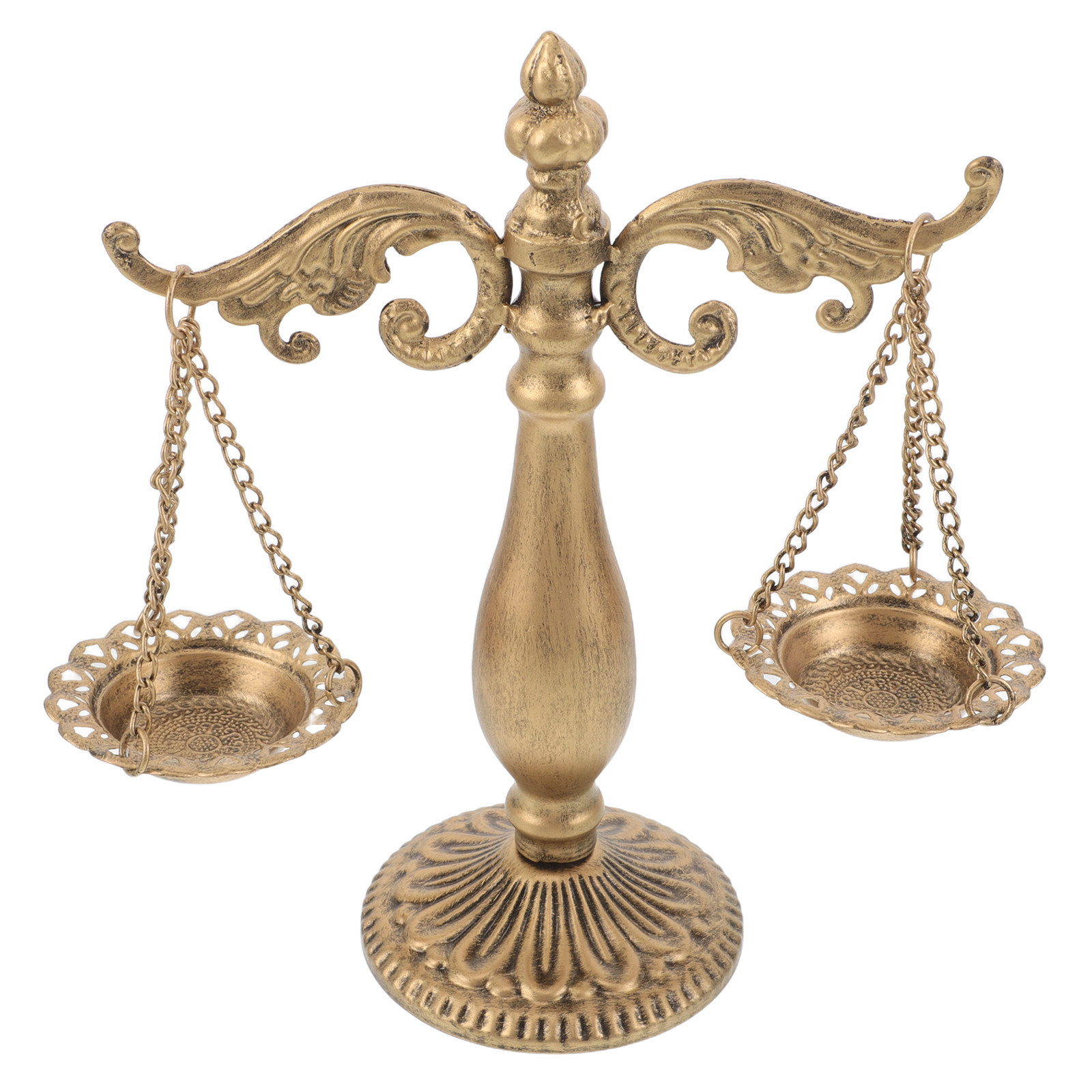 Home Office With Library - Retro Iron Balance Scale Vintage Libra