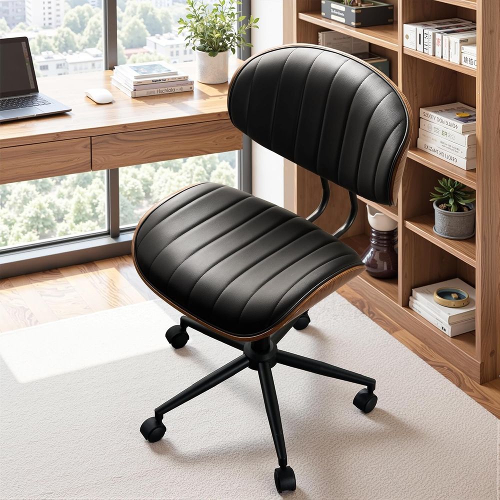 Home Office Ergonomics - Ergonomic PU Leather Swivel Chair with