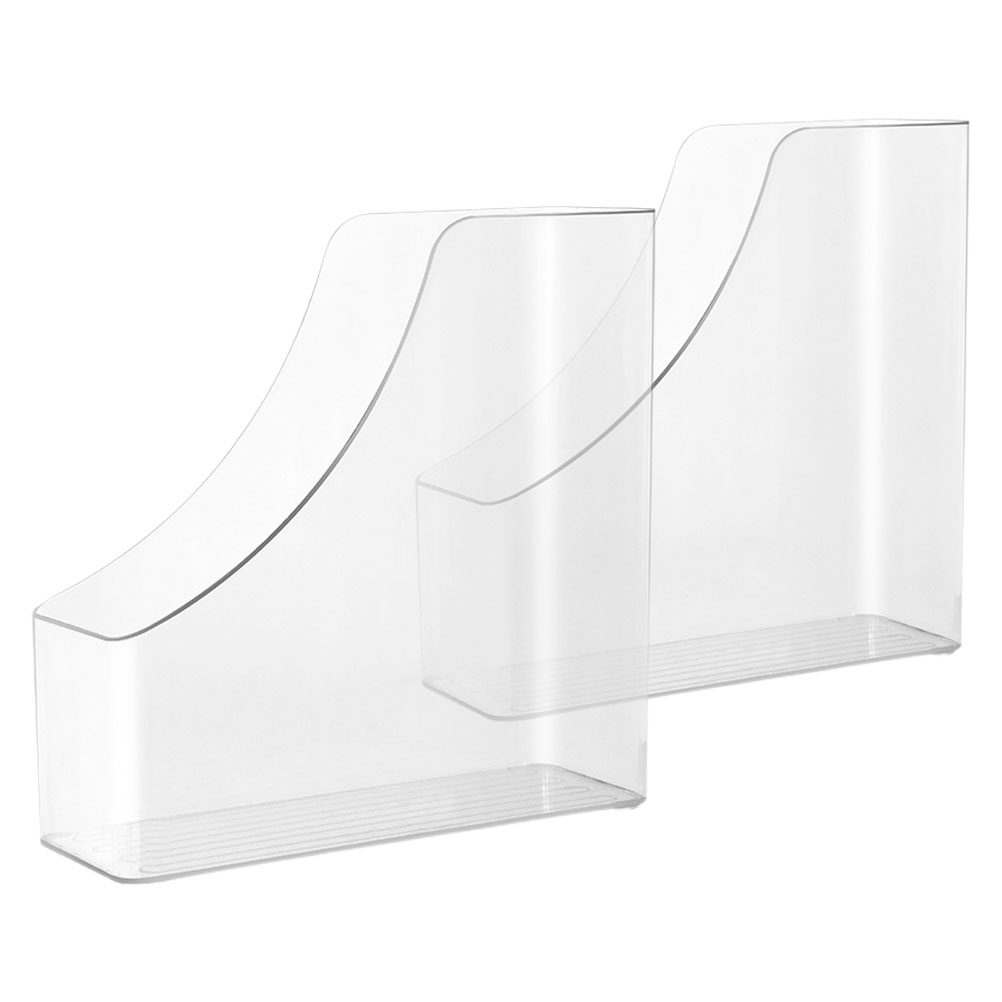 Home Office With Library - 2Pcs Clear File Organizer Desktop Document