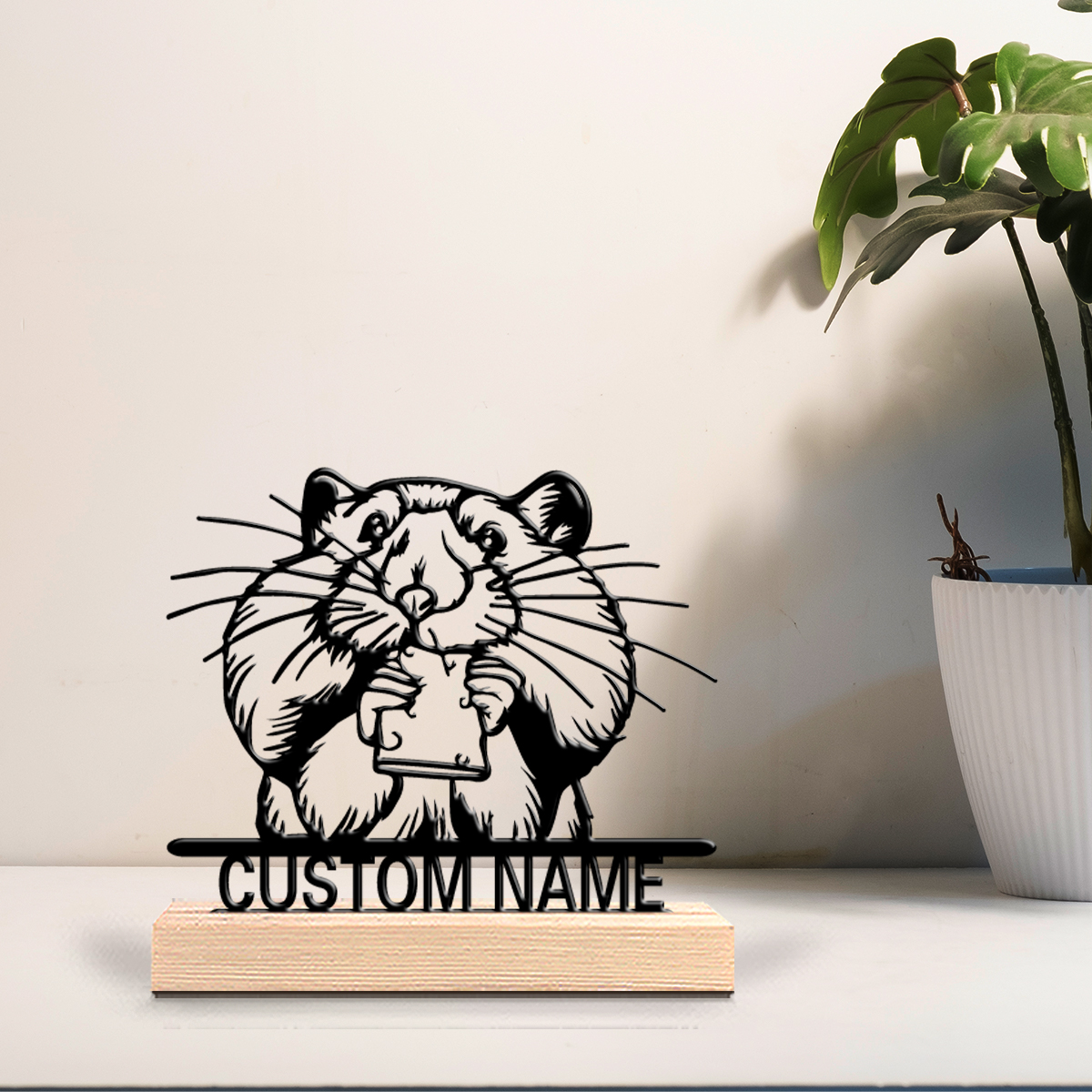 Home Office Decor - 1pc Fun Personalized Custom hamster Spooky