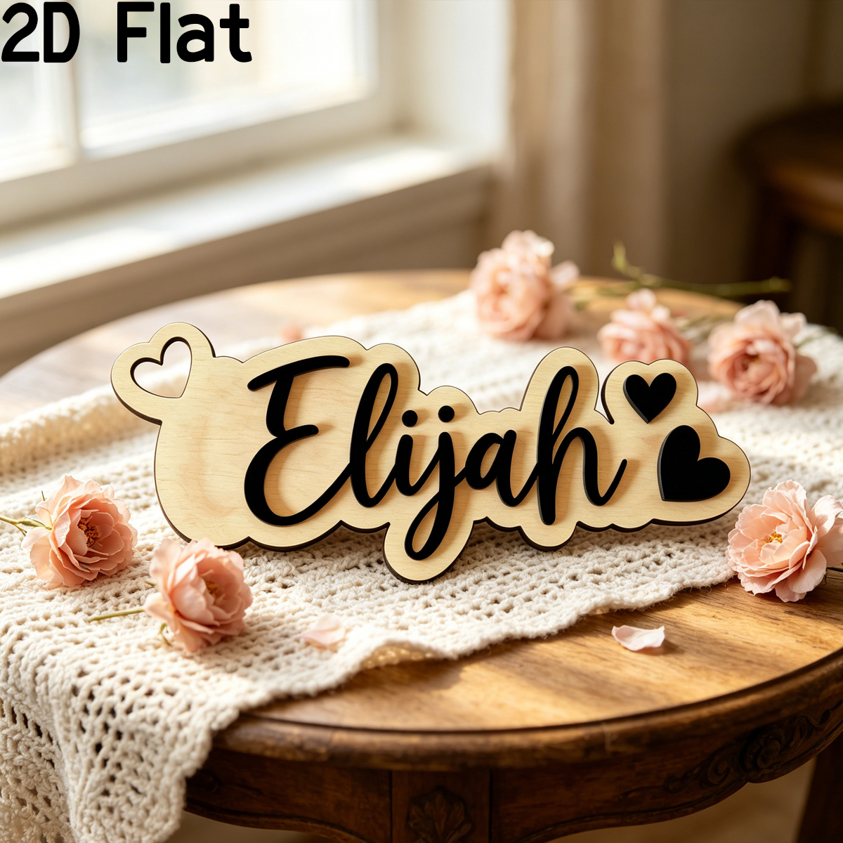 Home Office Decor - 1Pc Custom Love Decor Wooden Acrylic