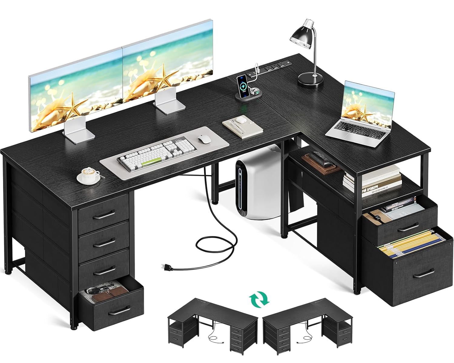 L Shaped Computer Desk 55 Inch - Home Office L Shaped Desk 리뷰 및 가격