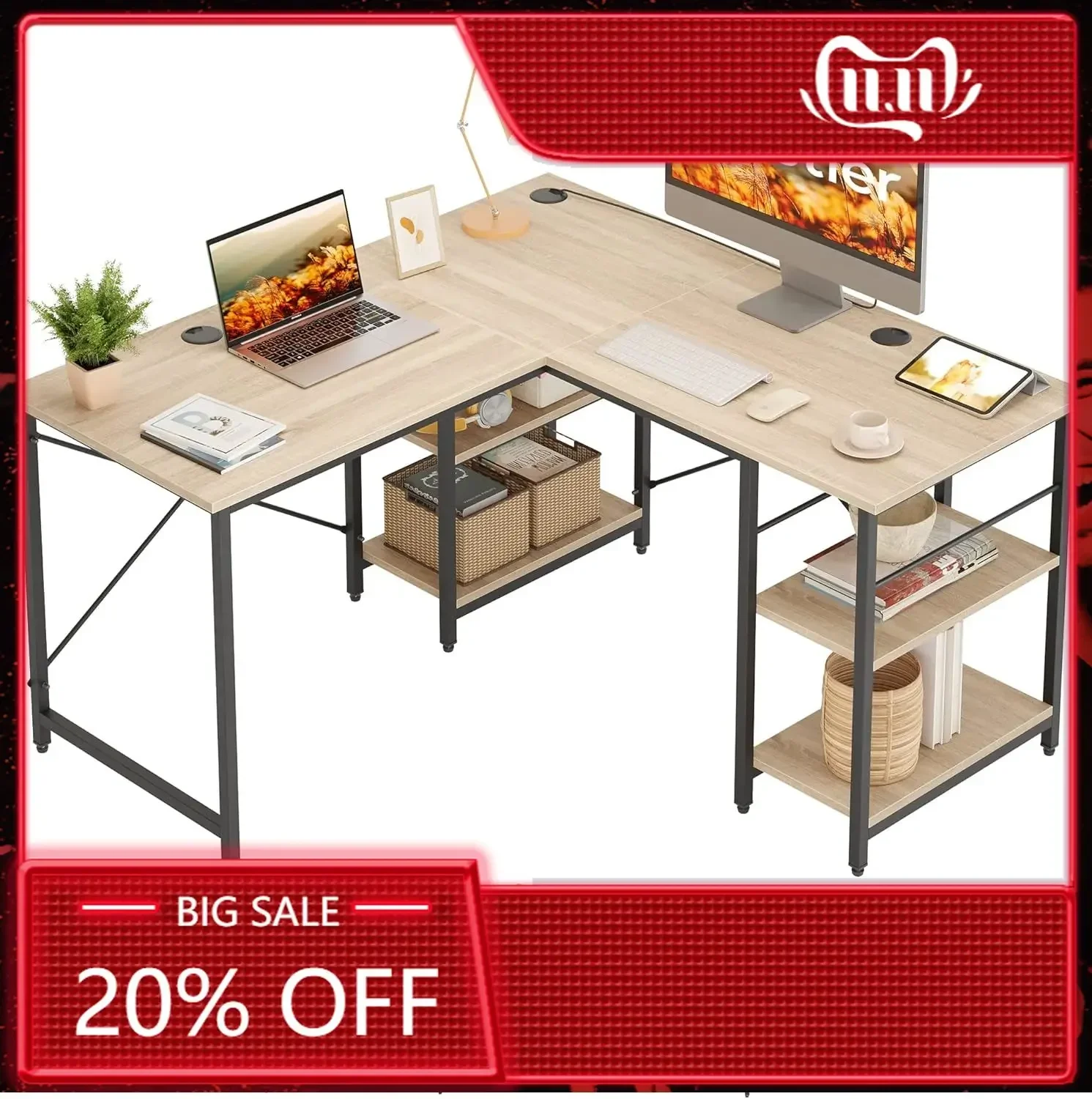 Bestier L Shaped Desk with She - Home Office L Shaped Desk 리뷰 및 가격