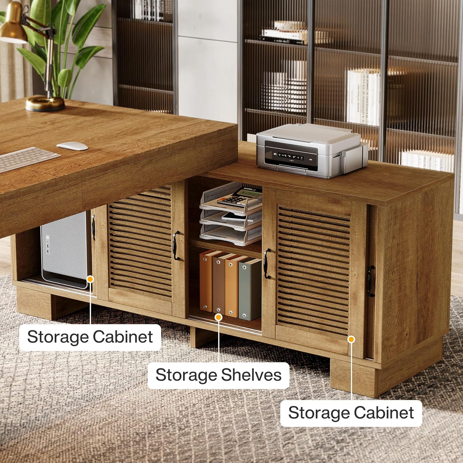 L Shaped Desk Storage 2Tier Sh - Home Office L Shaped Desk 리뷰 및 가격