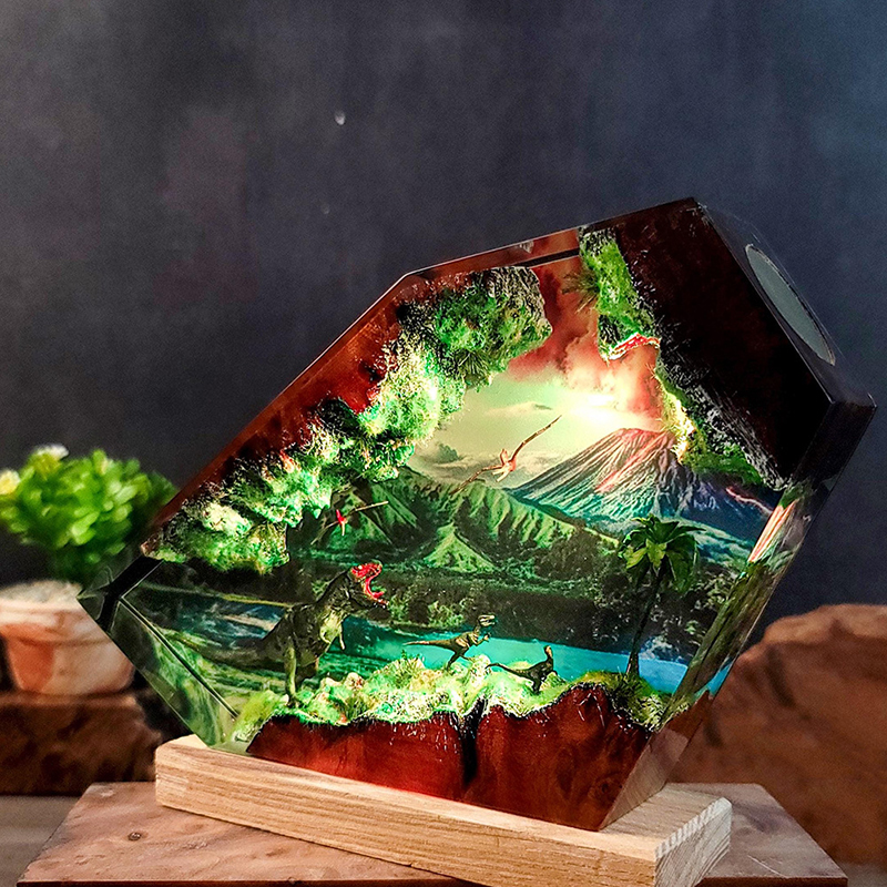 Table Resin Lamp Dinosaur Figu - Home Office Decor 리뷰 및 가격