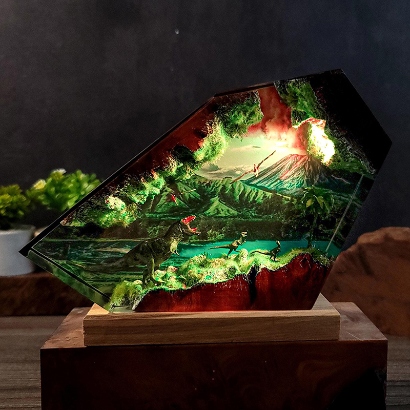 Table Resin Lamp Dinosaur Figu - Home Office Decor 리뷰 및 가격