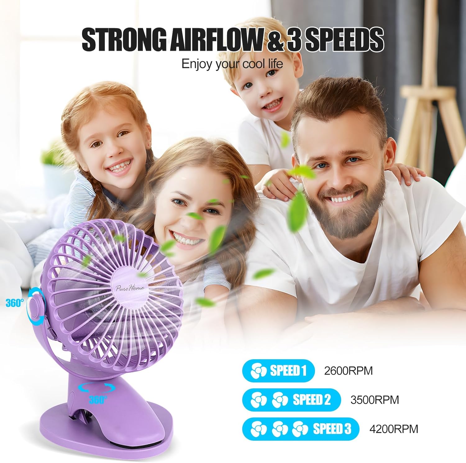 Portable Clip Fan Battery Oper - Usb Desk Fan 리뷰 및 가격