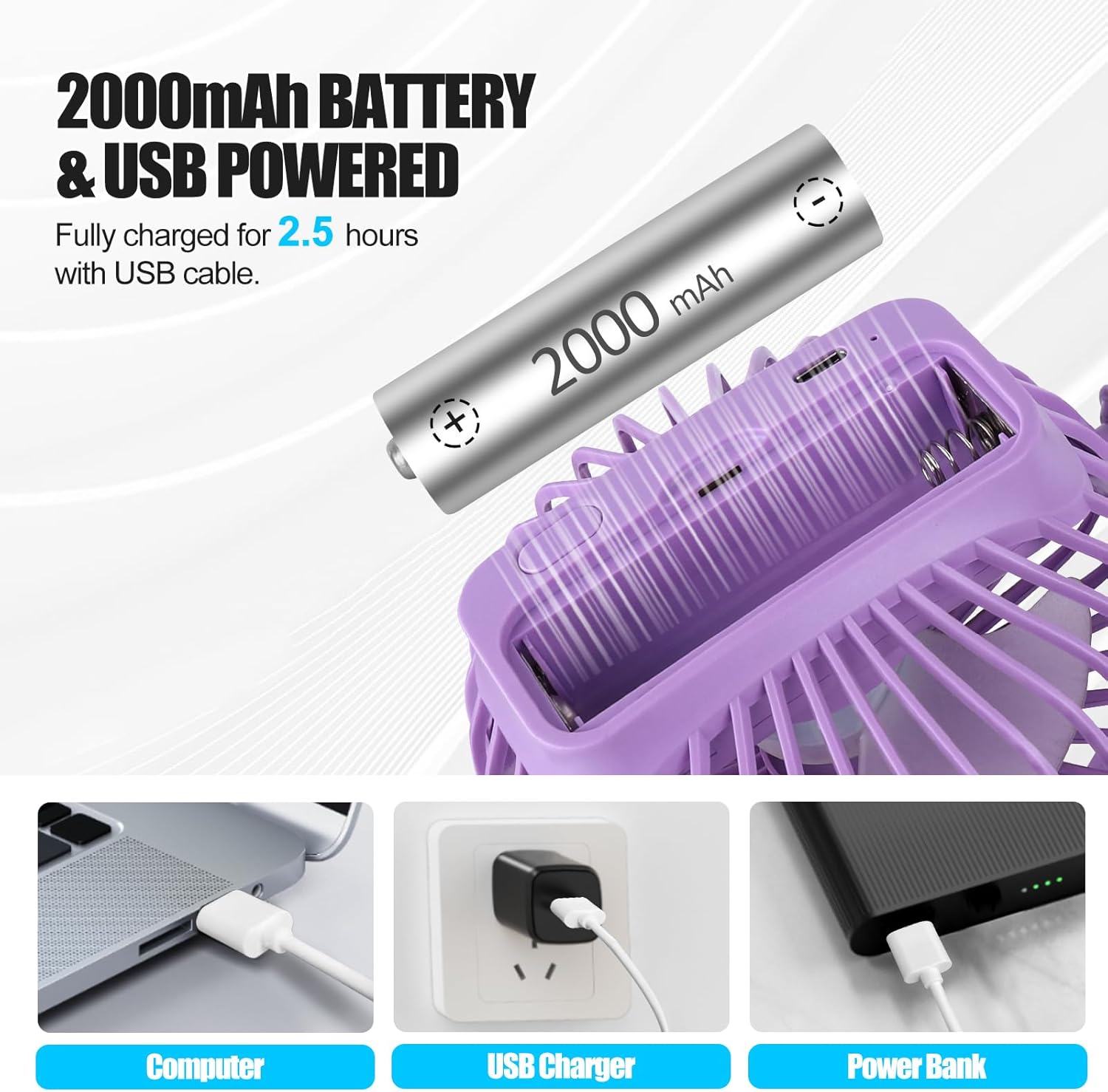 Portable Clip Fan Battery Oper - Usb Desk Fan 리뷰 및 가격
