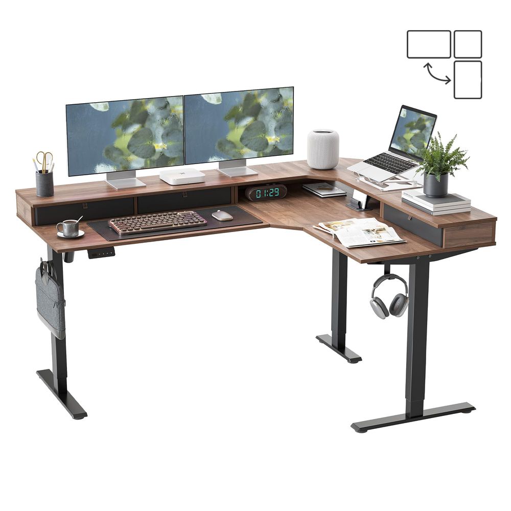 L Shaped Electric Standing Des - Home Office L Shaped Desk 리뷰 및 가격