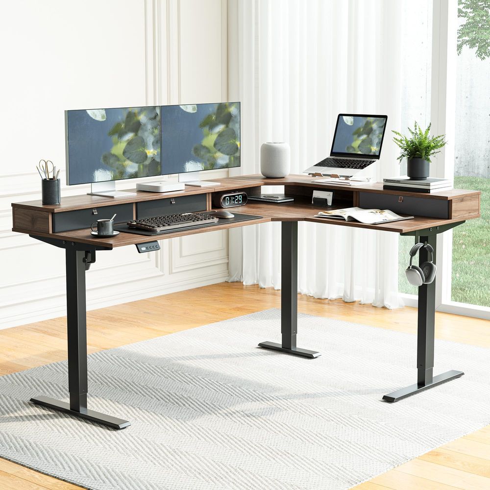 L Shaped Electric Standing Des - Home Office L Shaped Desk 리뷰 및 가격