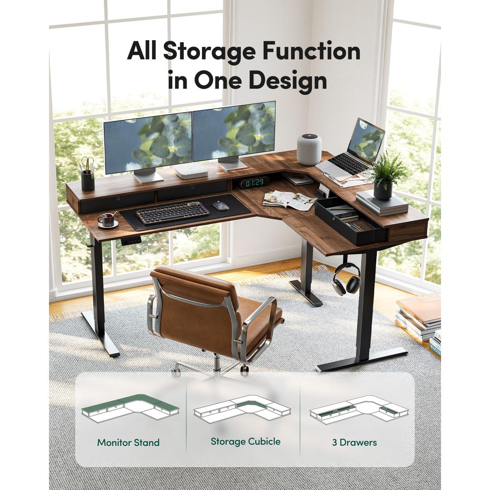 L Shaped Electric Standing Des - Home Office L Shaped Desk 리뷰 및 가격