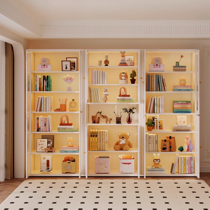 Storage locker Bookcase glass  - Home Office With Library 리뷰 및 가격