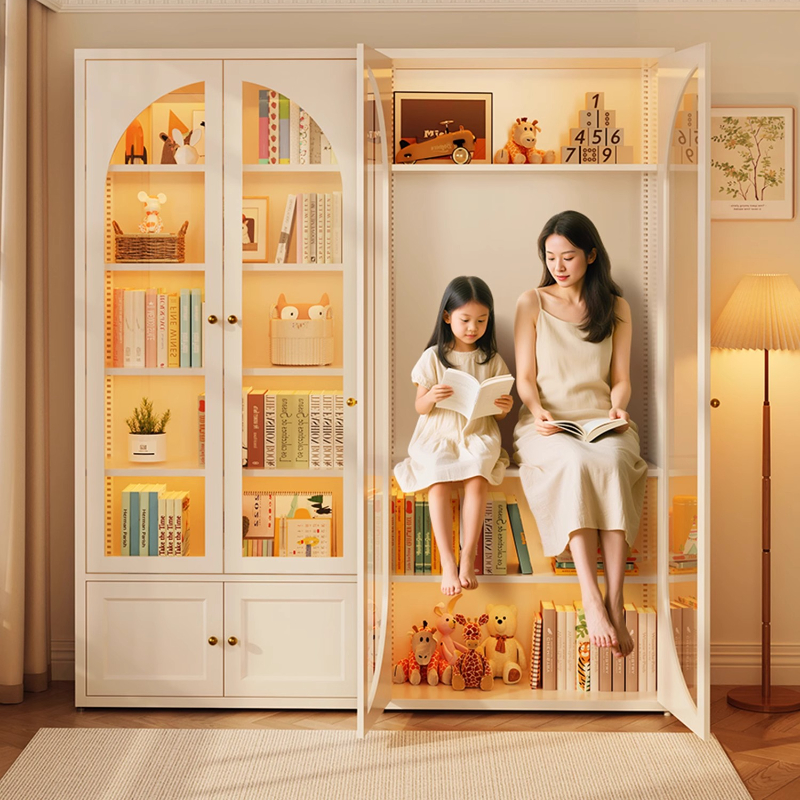 Storage locker Bookcase glass  - Home Office With Library 리뷰 및 가격