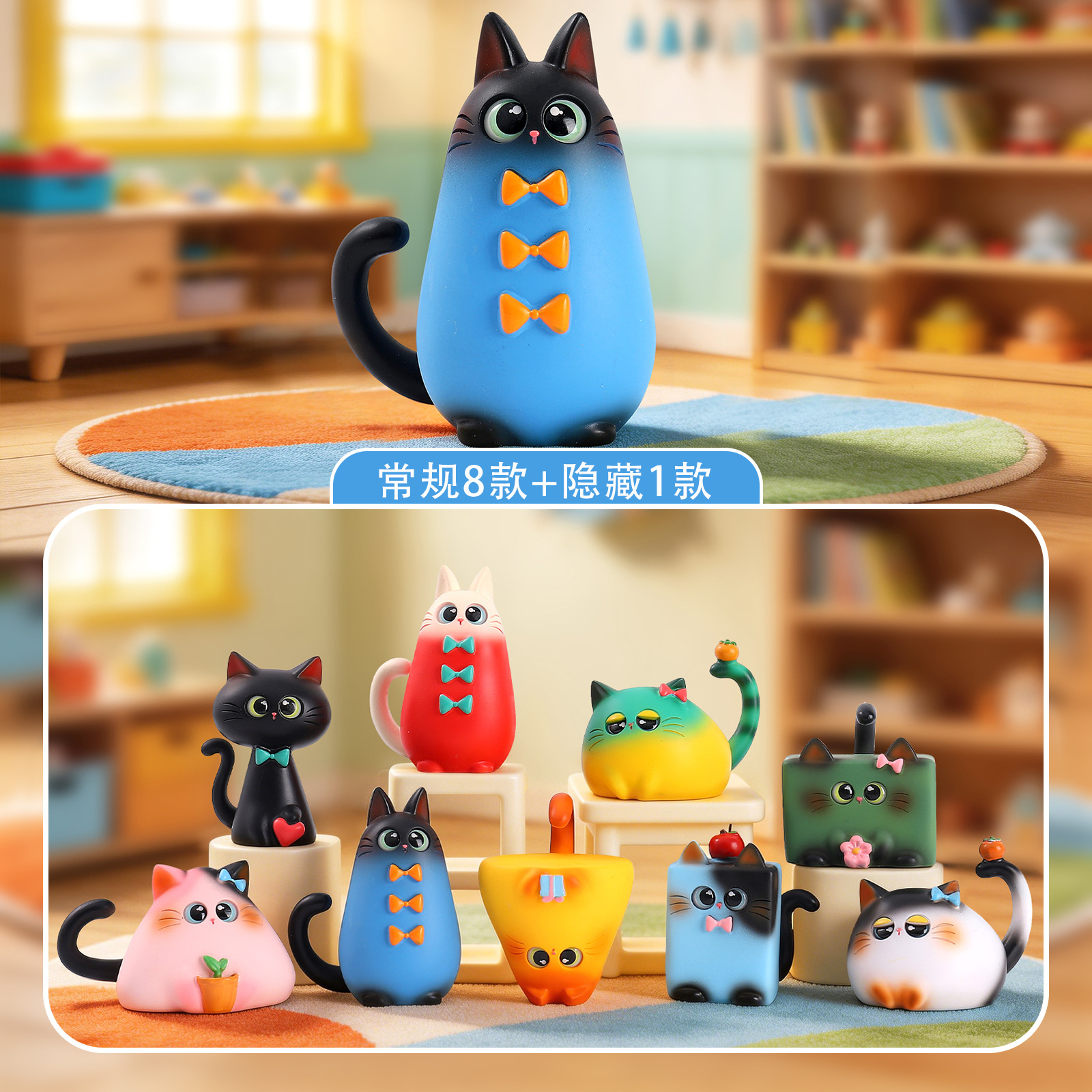 Blind Box Cat Figurine Resin C - Home Office Jobs 리뷰 및 가격