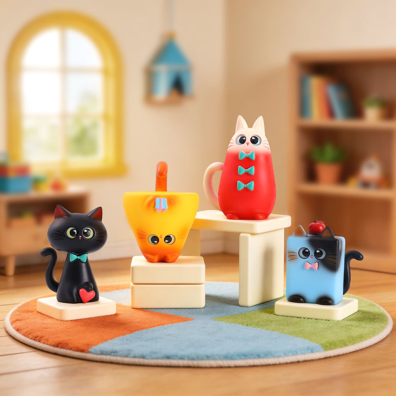 Blind Box Cat Figurine Resin C - Home Office Jobs 리뷰 및 가격