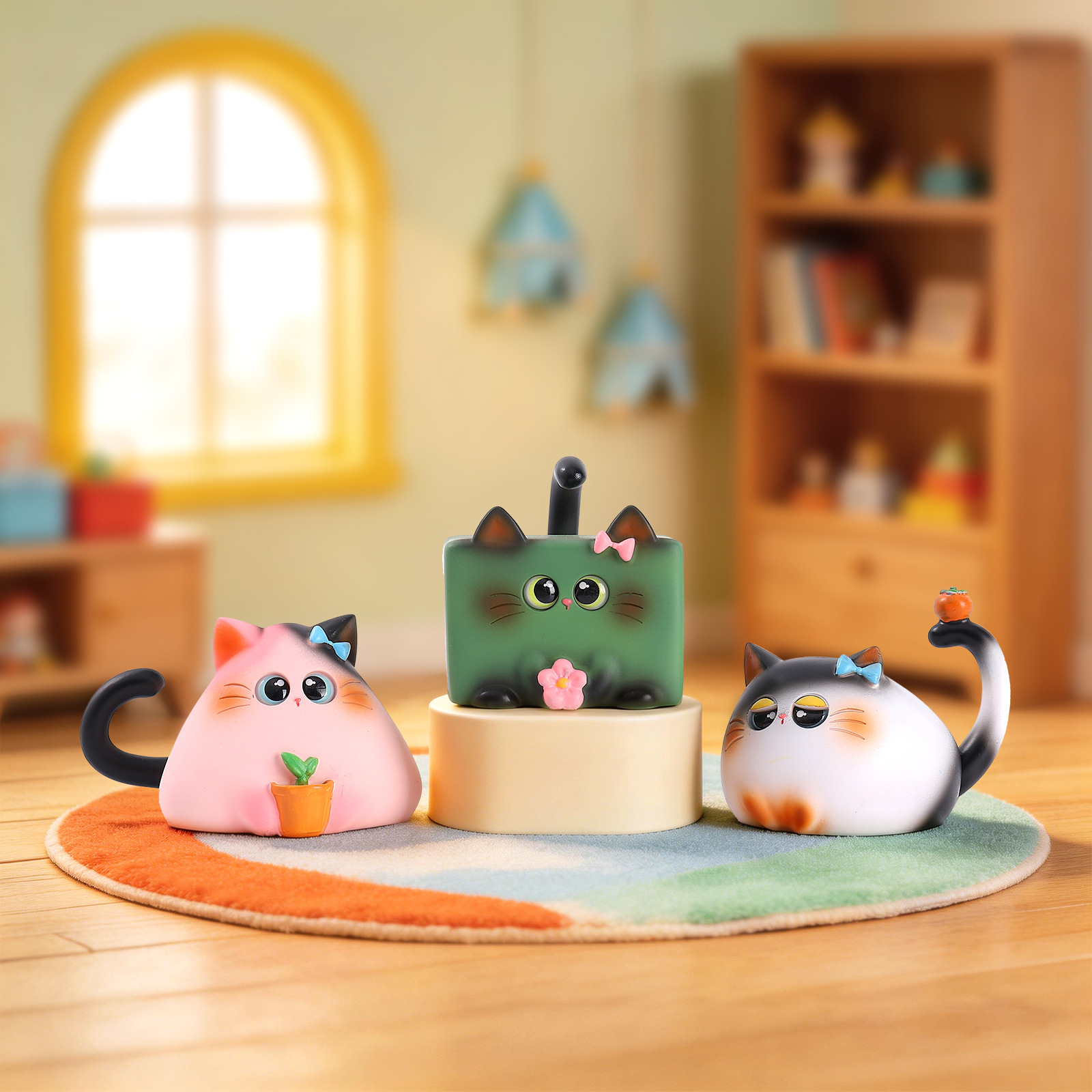 Blind Box Cat Figurine Resin C - Home Office Jobs 리뷰 및 가격