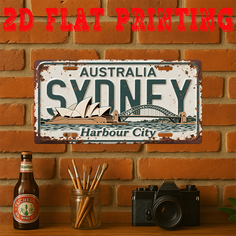 Tin Sign - Australia Sydney Ha - Home Office Australia 리뷰 및 가격