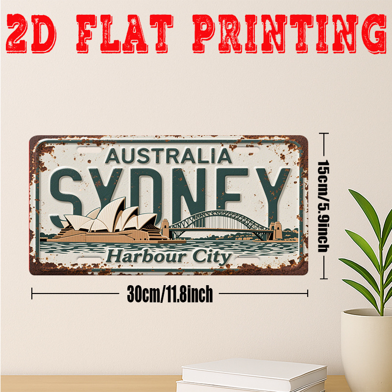Tin Sign - Australia Sydney Ha - Home Office Australia 리뷰 및 가격