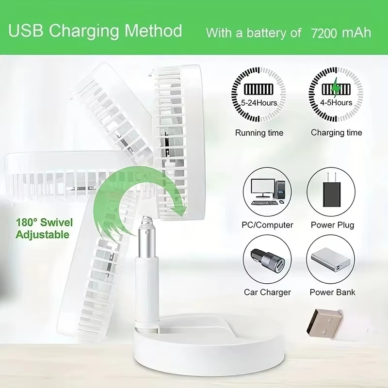 Retractable Fan Portable Mini  - Usb Desk Fan 리뷰 및 가격