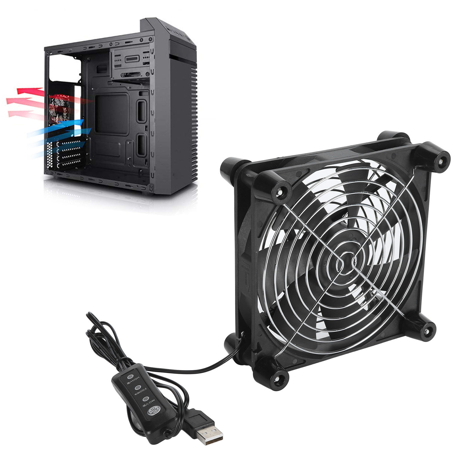140mm Computer Case Fan 3 Spee - Usb Desk Fan 리뷰 및 가격