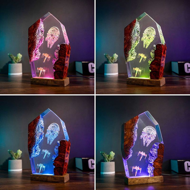 Table Resin Lamp Universe War  - Home Office Decor 리뷰 및 가격