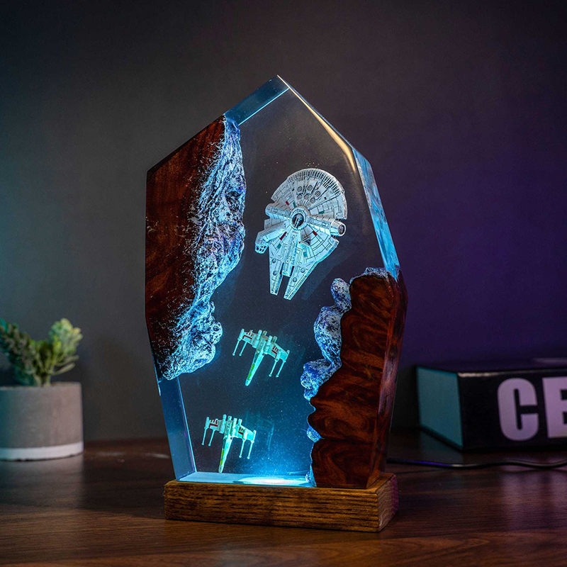 Table Resin Lamp Universe War  - Home Office Decor 리뷰 및 가격