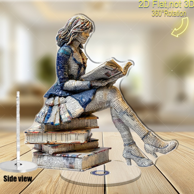 A 2D flat rotating acrylic boo - Home Office With Library 리뷰 및 가격