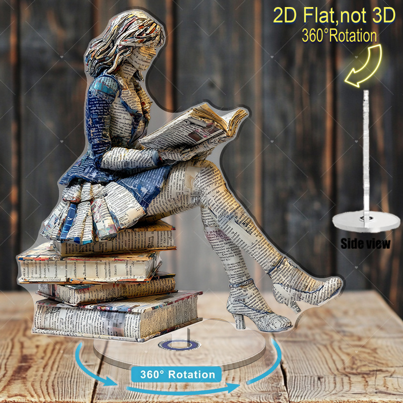 A 2D flat rotating acrylic boo - Home Office With Library 리뷰 및 가격