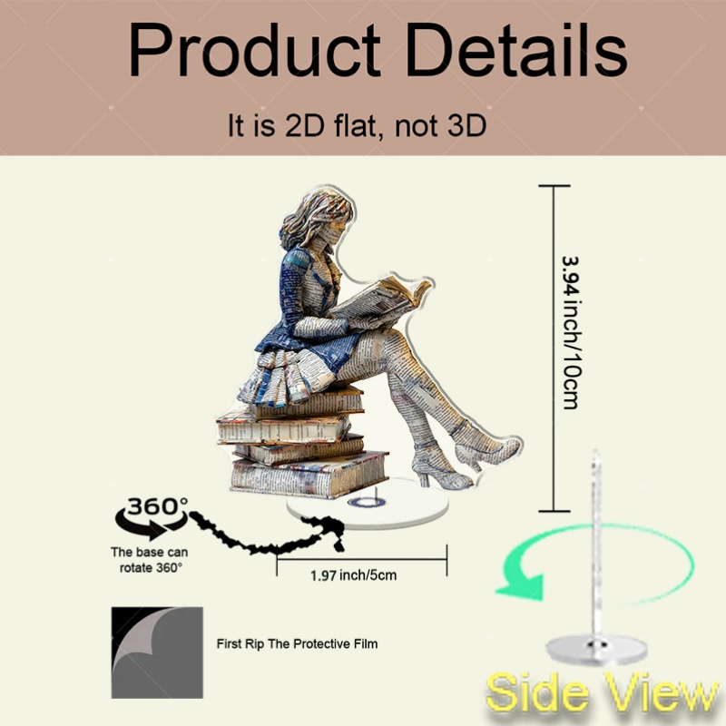 A 2D flat rotating acrylic boo - Home Office With Library 리뷰 및 가격