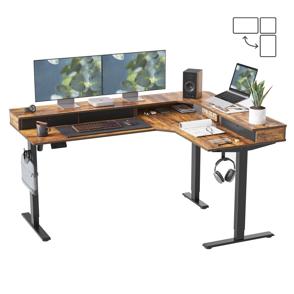 L Shaped Electric Standing Des - Home Office L Shaped Desk 리뷰 및 가격