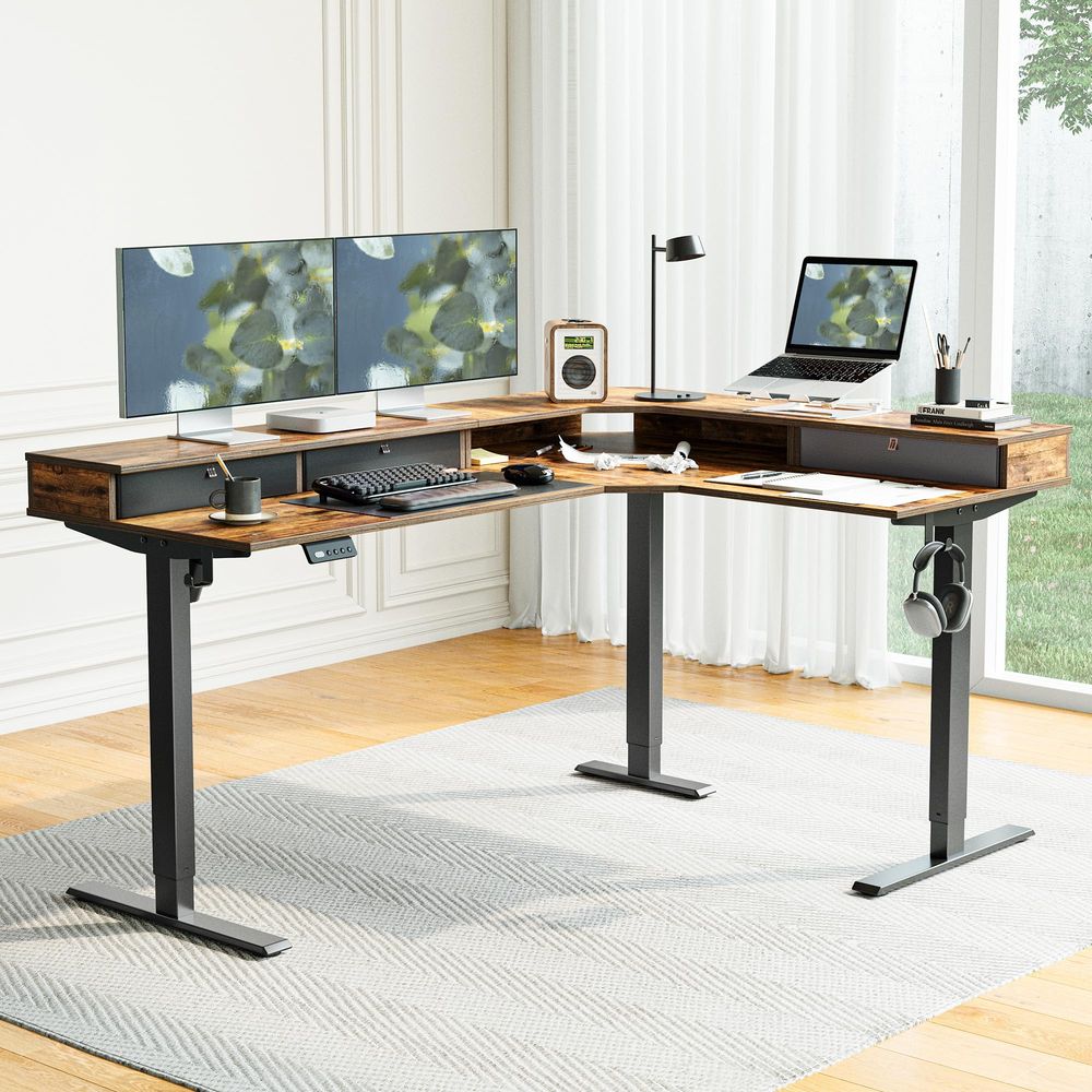 L Shaped Electric Standing Des - Home Office L Shaped Desk 리뷰 및 가격