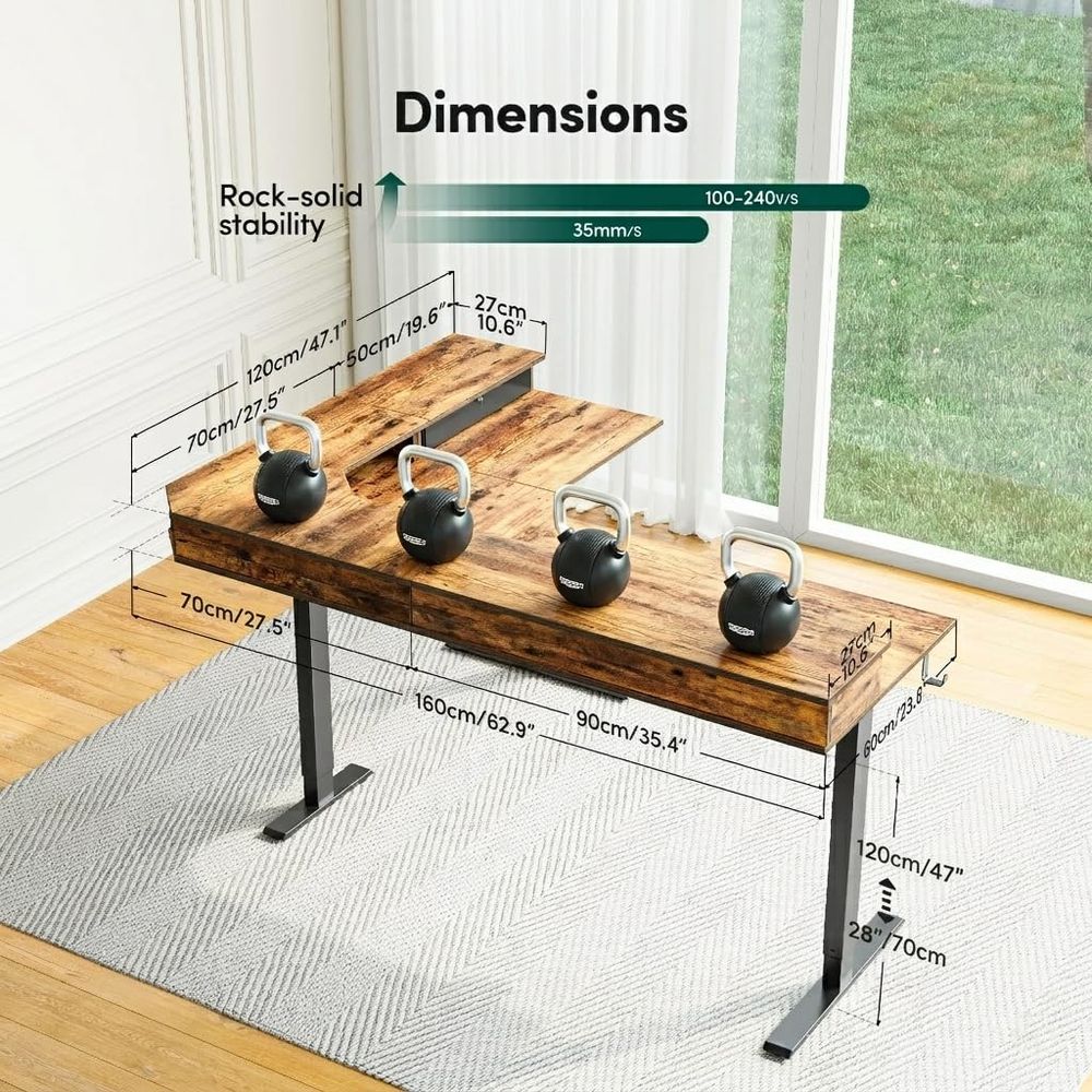 L Shaped Electric Standing Des - Home Office L Shaped Desk 리뷰 및 가격