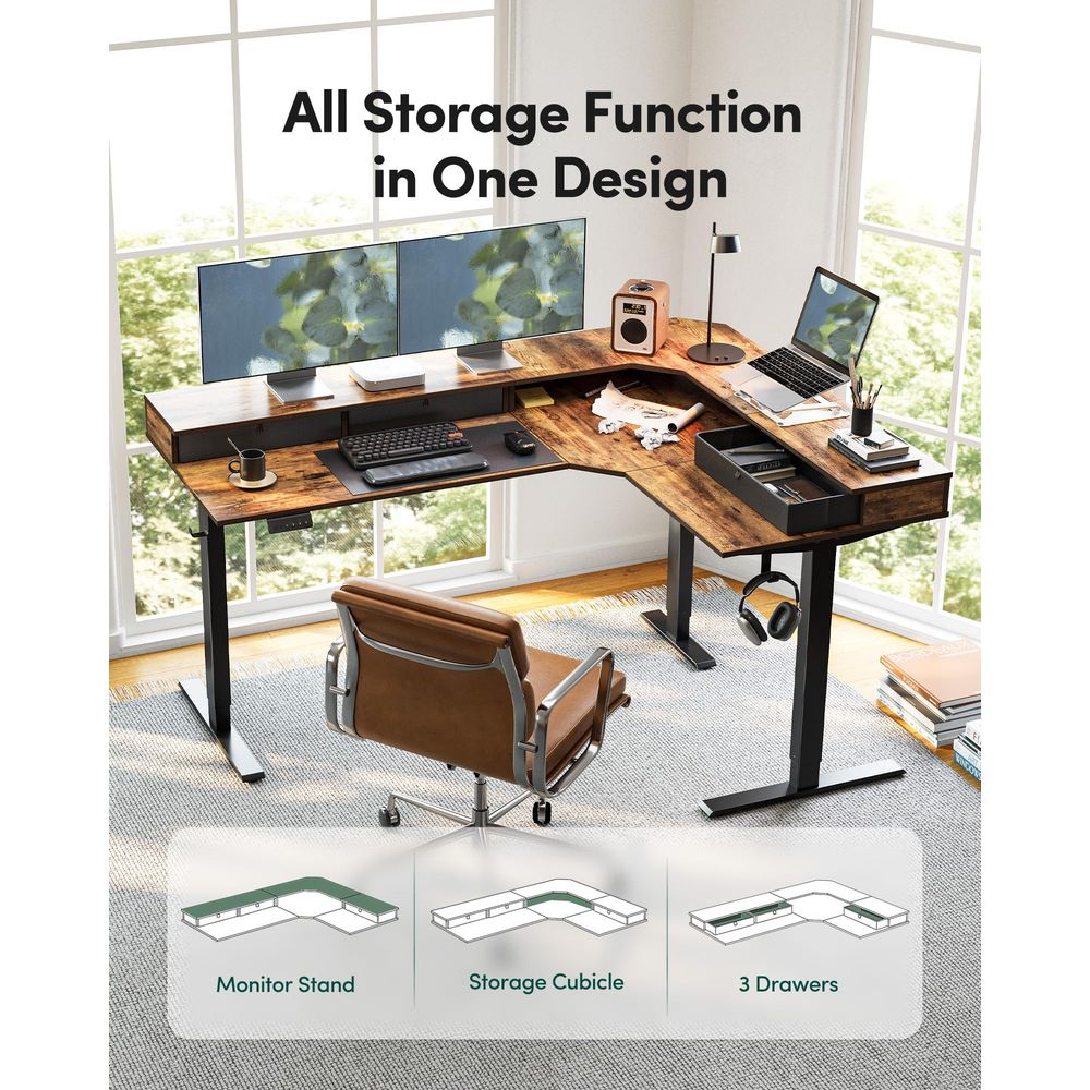 L Shaped Electric Standing Des - Home Office L Shaped Desk 리뷰 및 가격