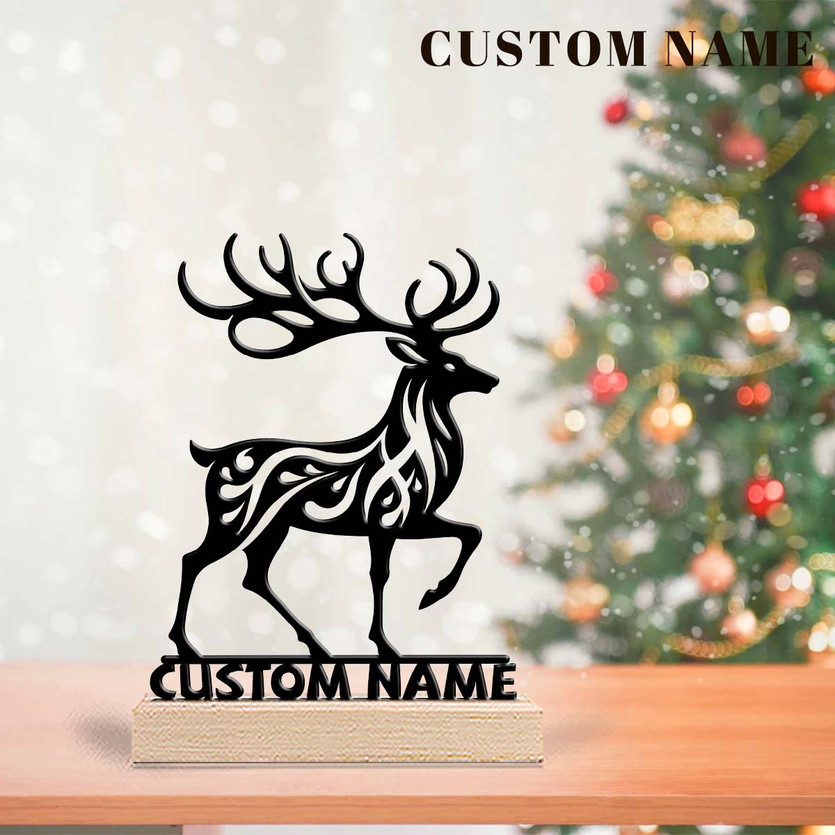 1Pc Csutom  Running Deer Woode - Home Office Decor 리뷰 및 가격