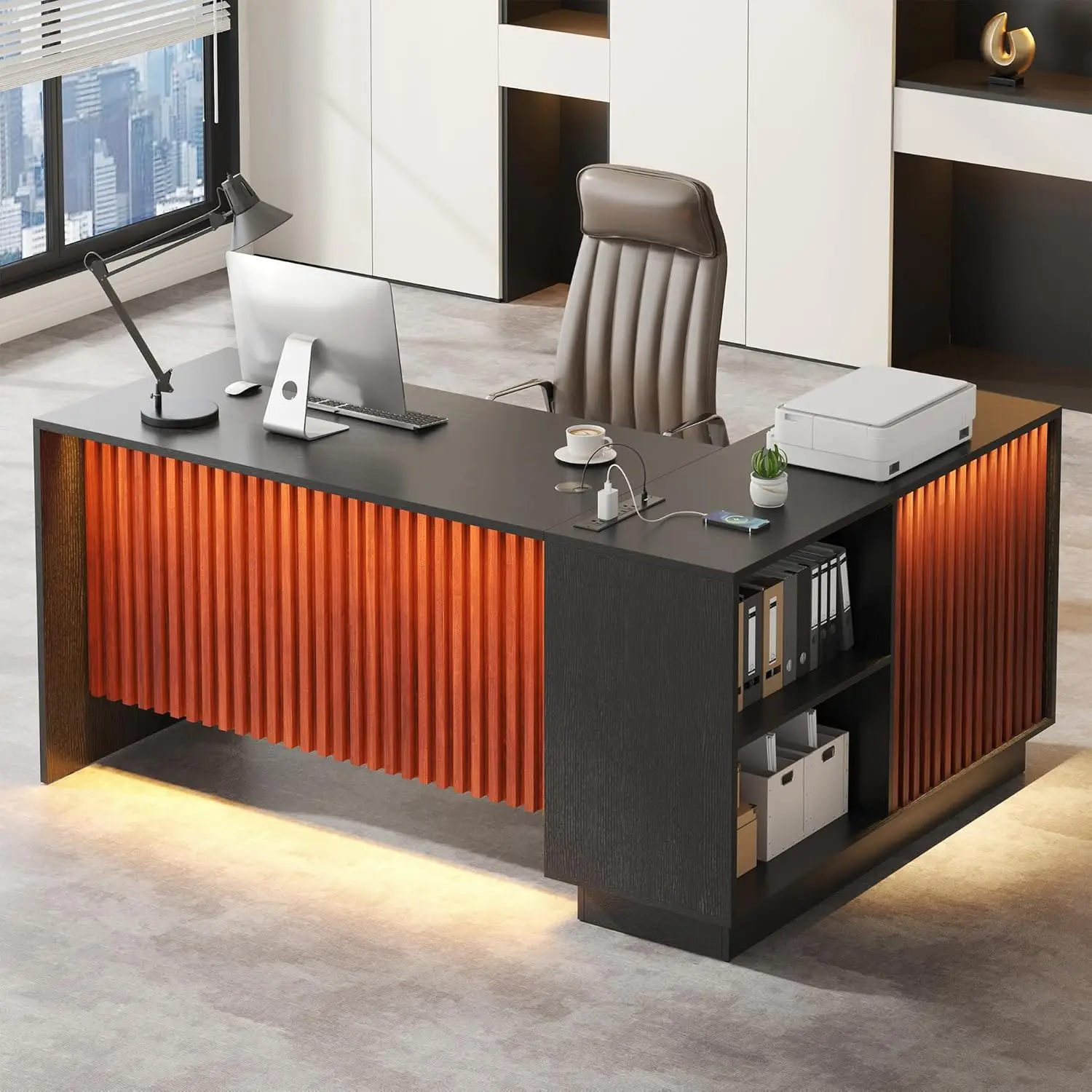 L-Shaped Executive Desk, Home  - Home Office L Shaped Desk 리뷰 및 가격