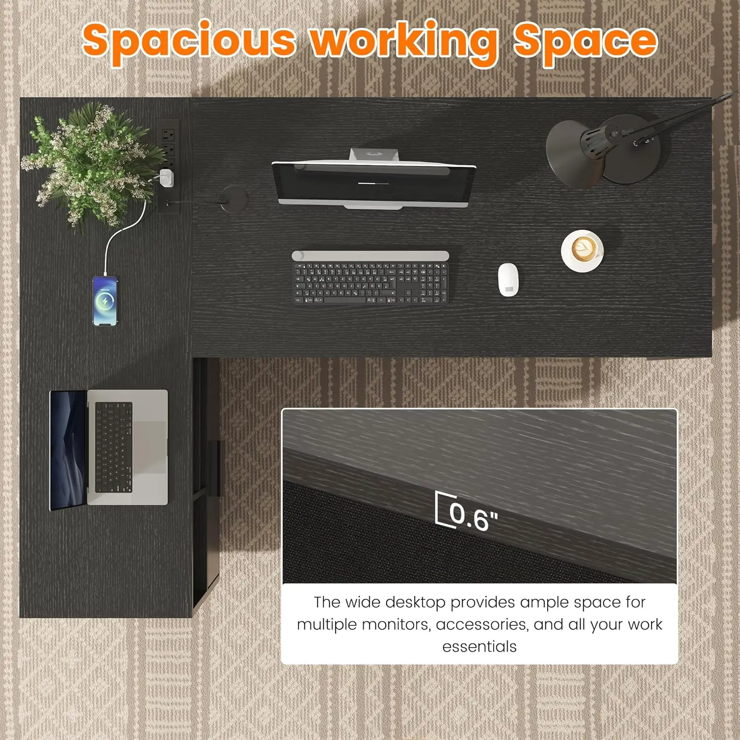 L-Shaped Executive Desk, Home  - Home Office L Shaped Desk 리뷰 및 가격