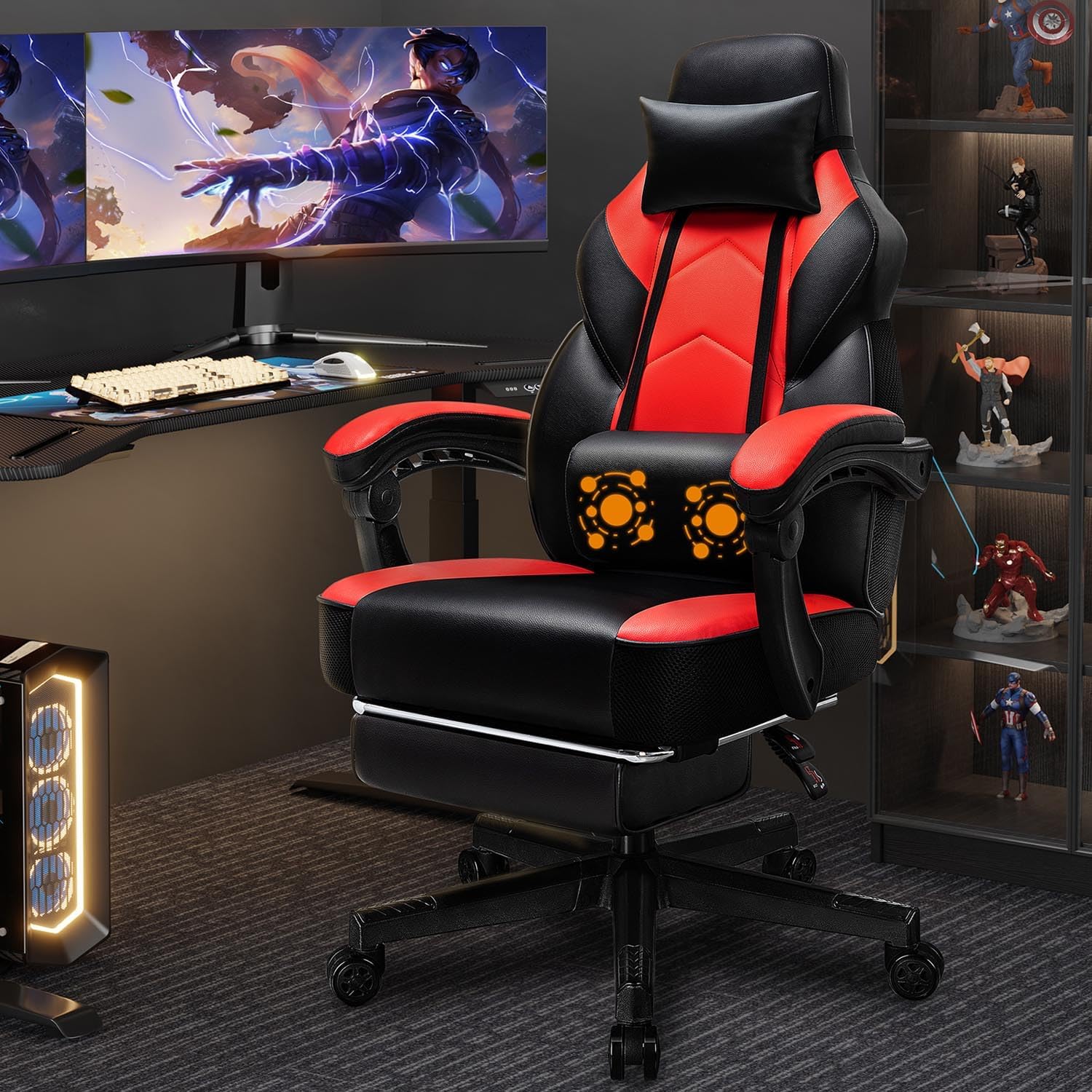 Gaming Chair with Footrest, Ma - Home Office Ergonomics 리뷰 및 가격