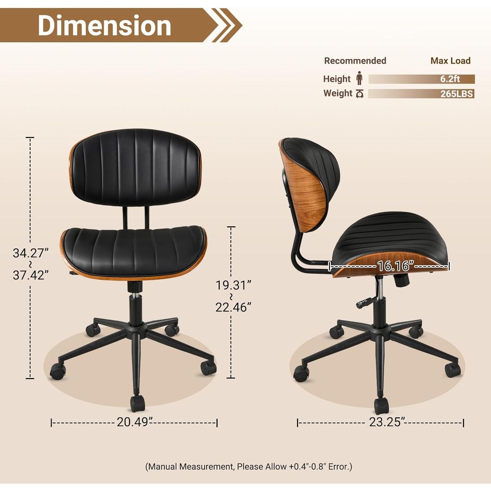 Ergonomic PU Leather Swivel Ch - Home Office Ergonomics 리뷰 및 가격