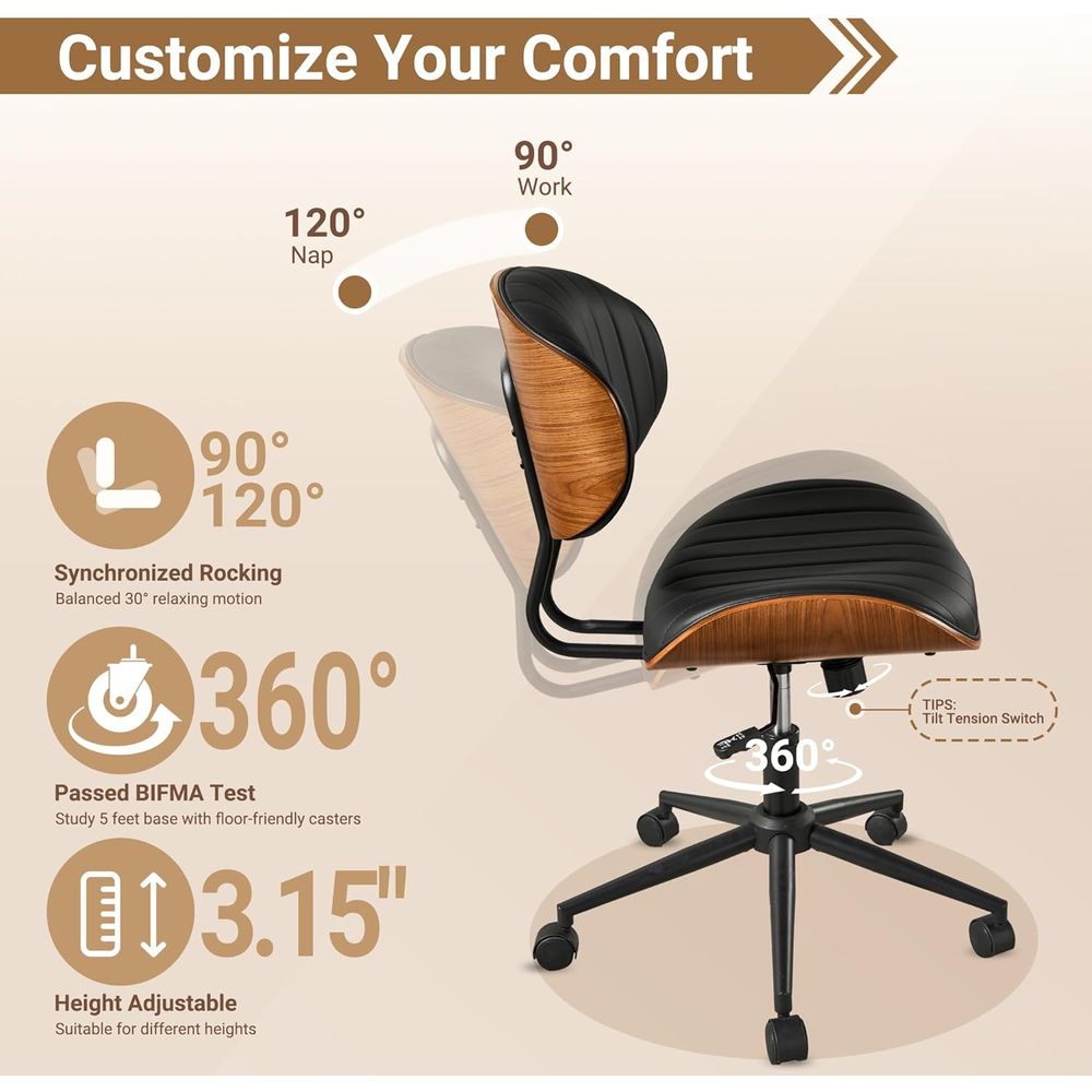 Ergonomic PU Leather Swivel Ch - Home Office Ergonomics 리뷰 및 가격
