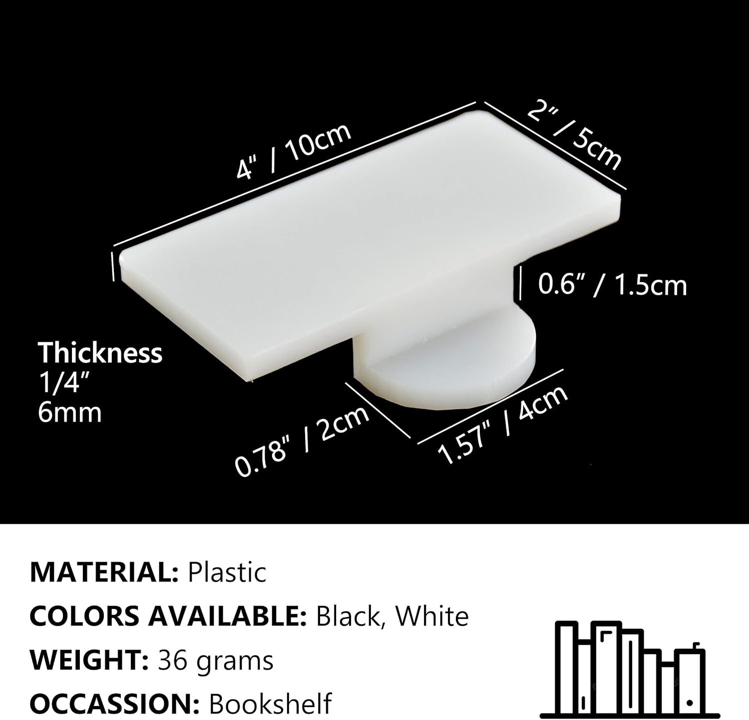 Plastic Bookend for Bookshelf  - Home Office With Library 리뷰 및 가격