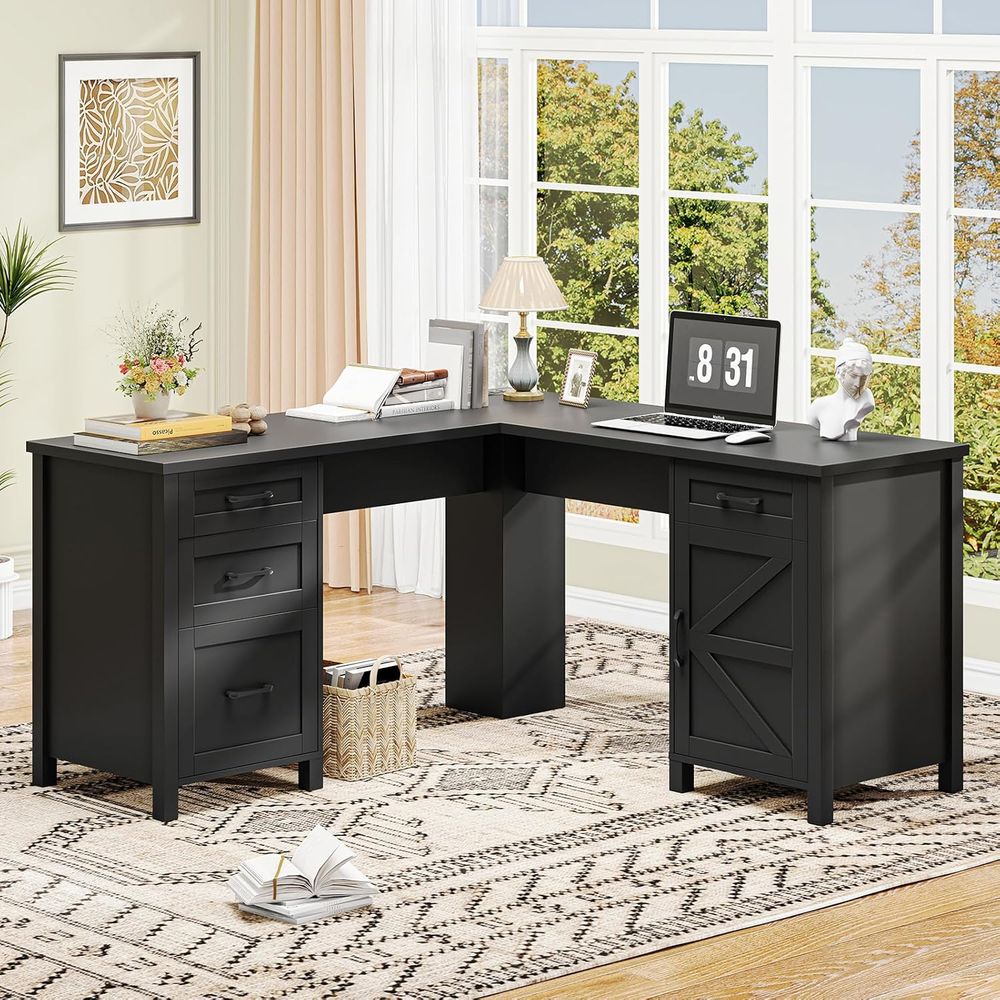 59 L-Shaped Executive Desk wit - Home Office L Shaped Desk 리뷰 및 가격