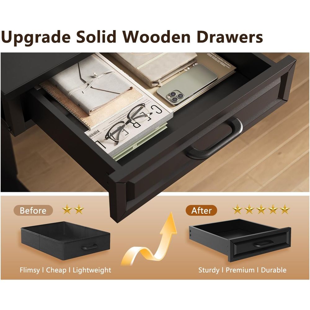 55 L-Shaped Electric Desk, Woo - Home Office L Shaped Desk 리뷰 및 가격