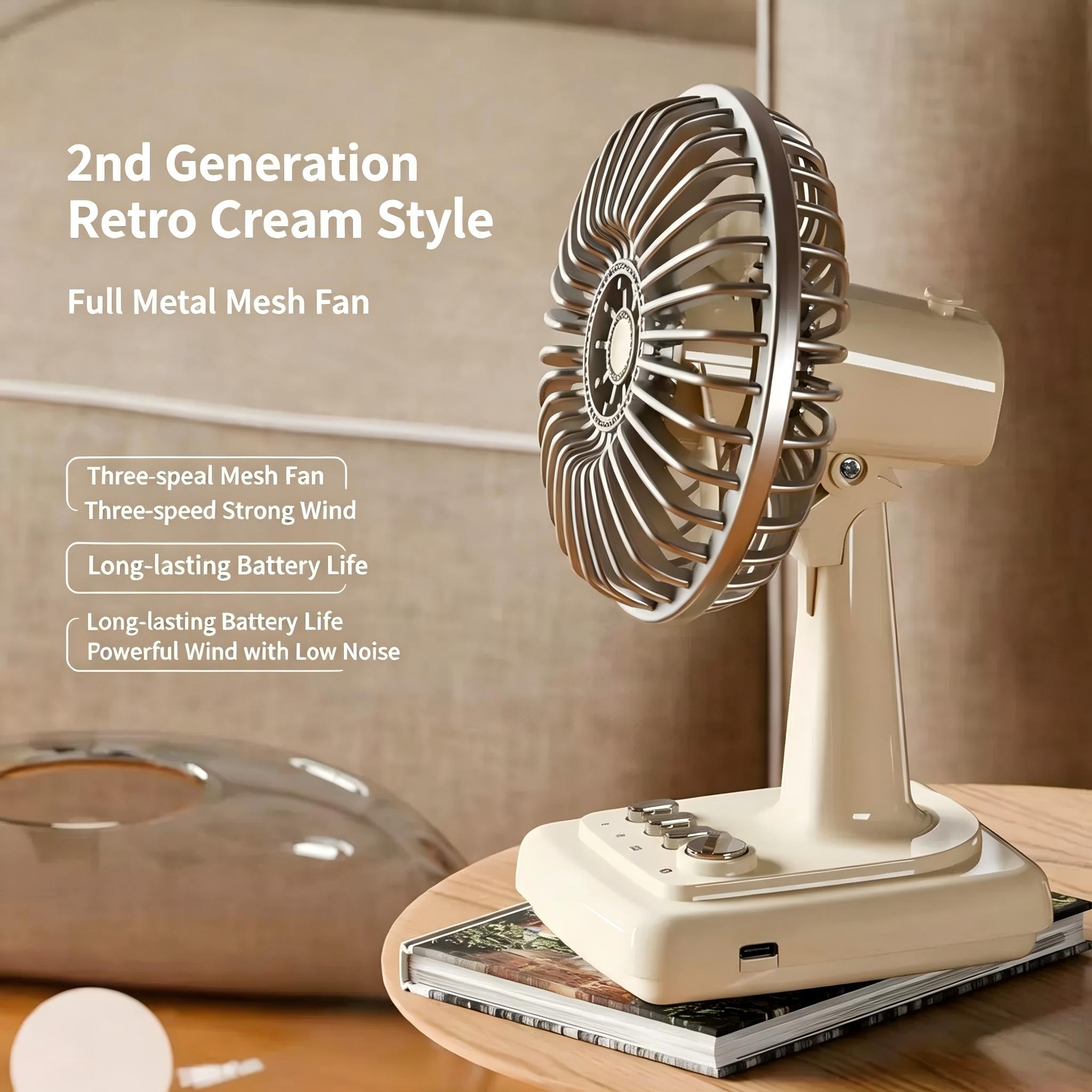 Retro Alloy Desktop Fan 3 Spee - Usb Desk Fan 리뷰 및 가격