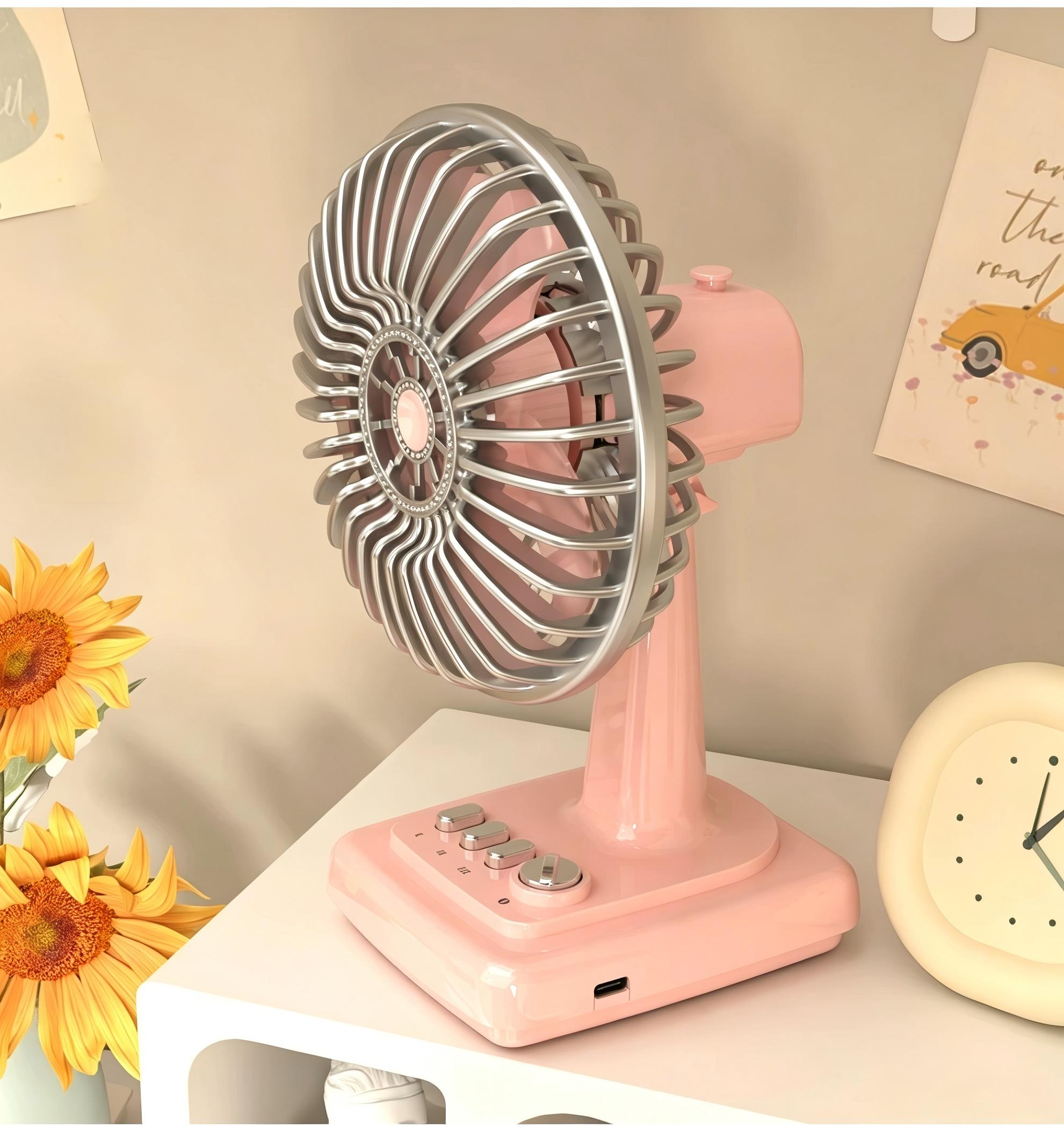 Retro Alloy Desktop Fan 3 Spee - Usb Desk Fan 리뷰 및 가격