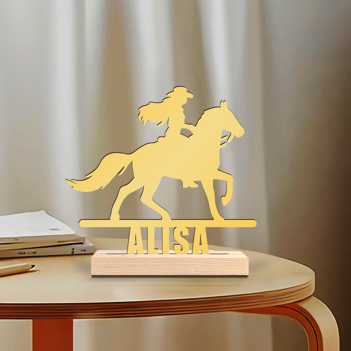 1Pc Csutom Horse Ridding Girl  - Home Office Decor 리뷰 및 가격
