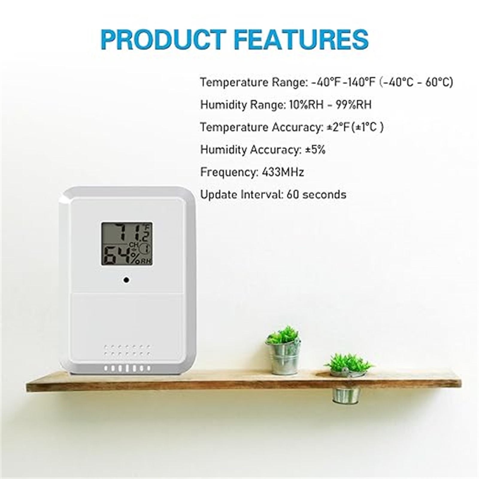 Wireless Thermometer Hygromete - Home Office Google 리뷰 및 가격