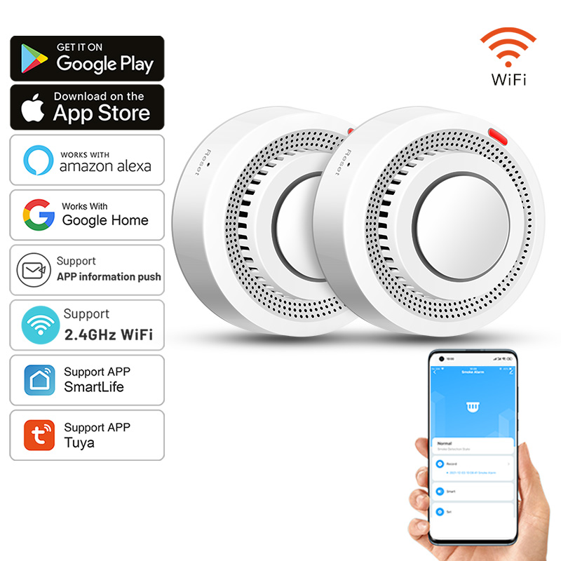 2 Pack Tuya Smart WiFi Smoke D - Home Office Google 리뷰 및 가격